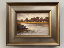 Load image into Gallery viewer, Morning Light on the Channel - 5X7" original plein air oil painting