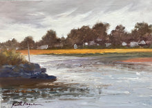 Load image into Gallery viewer, Morning Light on the Channel - 5X7" original plein air oil painting