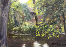 Load image into Gallery viewer, Spring Morning on Mill River - 5X7" original plein air oil painting