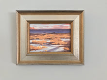 Load image into Gallery viewer, This original plein air oil painting was painted onsite in Southport, CT.  It is painted on archival quality canvas covered panel with professional oil pigments.  The painting itself measures 5X7". The measurements including the frame are approximately 8.75X10.75" and the painting is framed, wired and ready to hang.