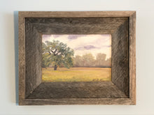 Load image into Gallery viewer, This original plein air oil painting was painted onsite in Easton, CT.  It is painted on archival quality canvas covered panel with professional oil pigments.  The painting itself measures 5X7&quot;. The measurements including the frame are approximately 8.75X10.75&quot; and the painting is wired and ready to hang.  Reclaimed barn board frame by default, if you would like a different style frame e-mail keith@keithmagner.com to request directly after purchase.
