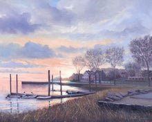 Load image into Gallery viewer, Last Light on Southport - 24X30&quot; framed oil studio painting
