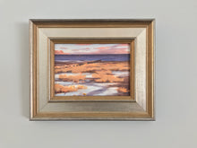 Load image into Gallery viewer, This original plein air oil painting was painted onsite in Southport, CT.  It is painted on archival quality canvas covered panel with professional oil pigments.  The painting itself measures 5X7&quot;. The measurements including the frame are approximately 8.75X10.75&quot; and the painting is framed, wired and ready to hang.
