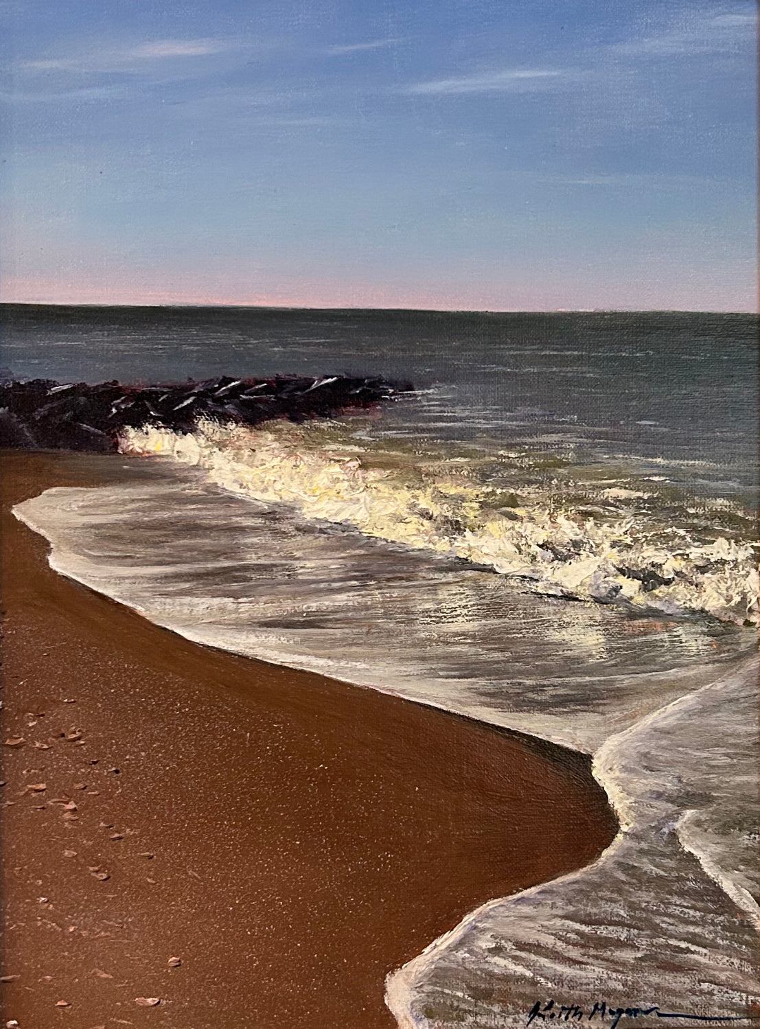 Tidal Shimmer - 12X9” original oil painting